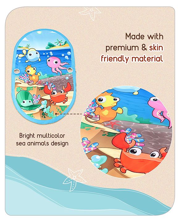 Babyhug Farm Animal Playgym - Multicolour | Farmyard Activity Mat with Interactive Hanging Toys | Encourages Sensory Exploration & Motor Development | Soft & Safe for Babies | BIS Certified