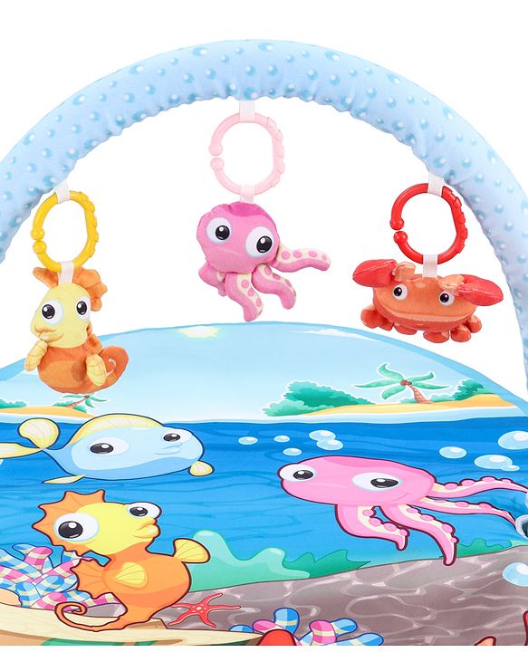Babyhug Farm Animal Playgym - Multicolour | Farmyard Activity Mat with Interactive Hanging Toys | Encourages Sensory Exploration & Motor Development | Soft & Safe for Babies | BIS Certified