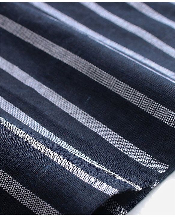 Babyhug 100% Cotton Kurta With Striped Embroidery Detailing - Indigo