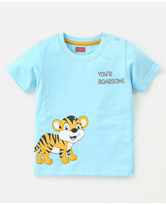 Babyhug Cotton Jersey Half Sleeves Striped T-Shirts Pack Of 3 - Yellow & Blue