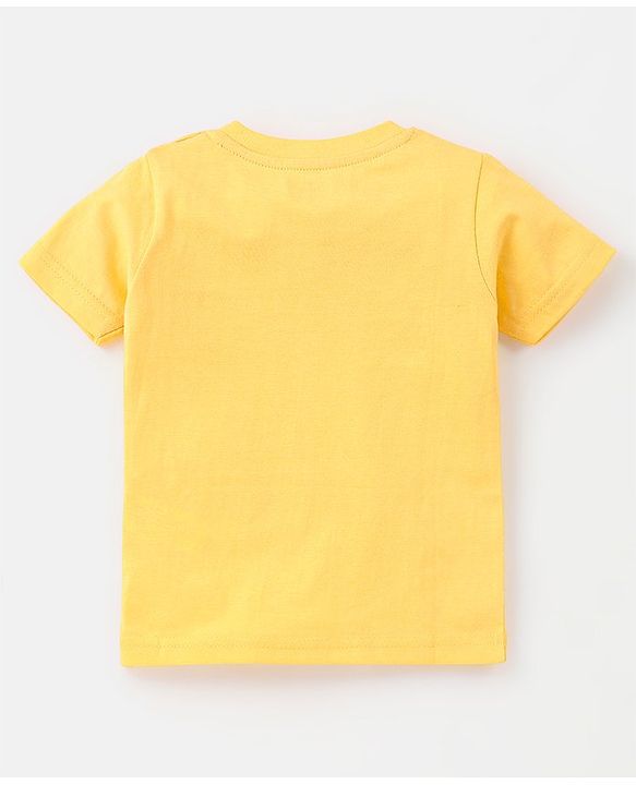 Babyhug Cotton Jersey Half Sleeves Striped T-Shirts Pack Of 3 - Yellow & Blue