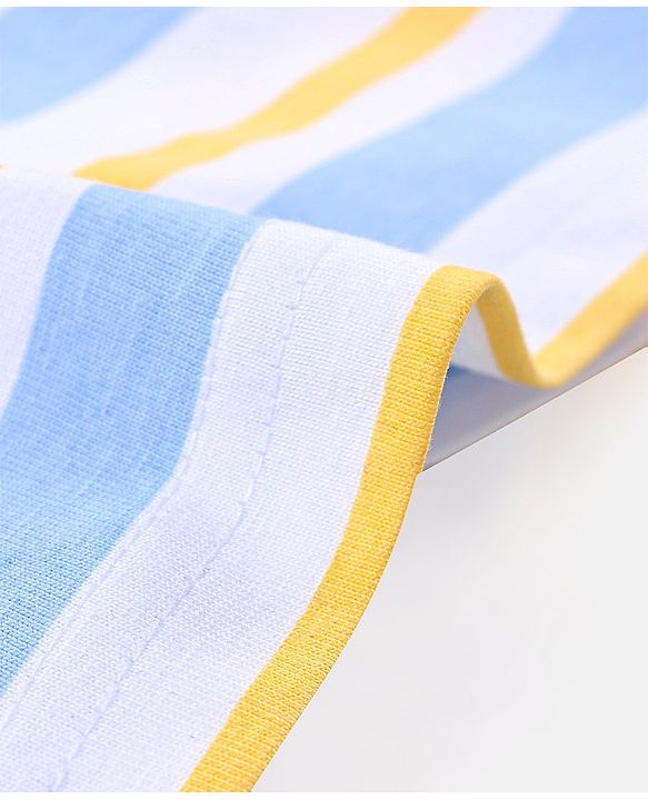 Babyhug Cotton Jersey Half Sleeves Striped & Animal Printed T-Shirts Pack Of 3 - Yellow & Blue