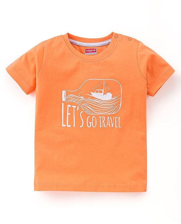 Babyhug Cotton Half Sleeves T-Shirts  Anchor Print Pack Of 3 - Blue & Orange