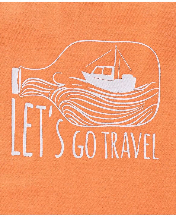 Babyhug Cotton Half Sleeves T-Shirts  Anchor Print Pack Of 3 - Blue & Orange