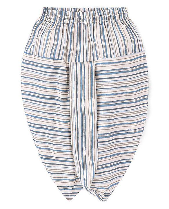 Babyhug 100% Cambric Full Sleeve Printed Kurta With Dhoti Set - Off White