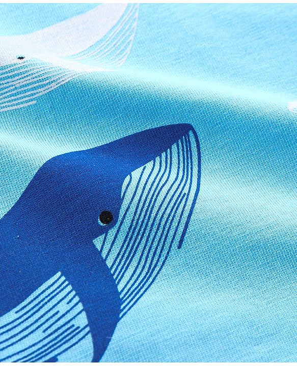 Babyhug Cotton Jersey Half Sleeves T-Shirt Shark Print Pack Of 3 - Blue