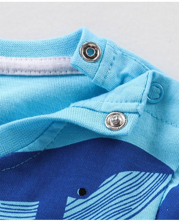 Babyhug Cotton Jersey Half Sleeves T-Shirt Shark Print Pack Of 3 - Blue