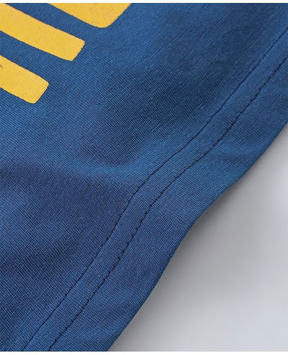 Babyhug Cotton Jersey Sleeveless T-Shirt Text Print - Blue