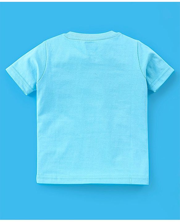 Babyhug Cotton Half Sleeves T-Shirt Stripes & Beach Print Pack of 3- Blue & White