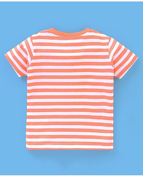 Babyhug Cotton Half Sleeves T-Shirt Stripes & Sports Print Pack of 5- Green & Blue