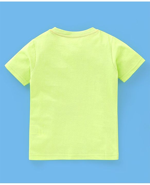 Babyhug Cotton Half Sleeves T-Shirt Stripes & Sports Print Pack of 5- Green & Blue
