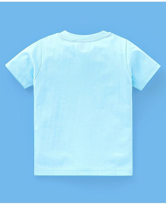 Babyhug Cotton Half Sleeves T-Shirt Stripes & Sports Print Pack of 5- Green & Blue