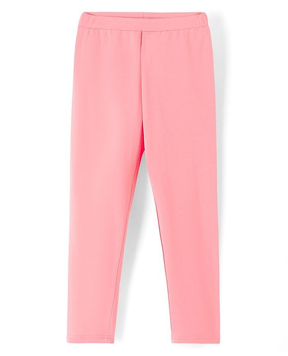 Pine Kids Biowash Stretchable Leggings Solid Color - Peach