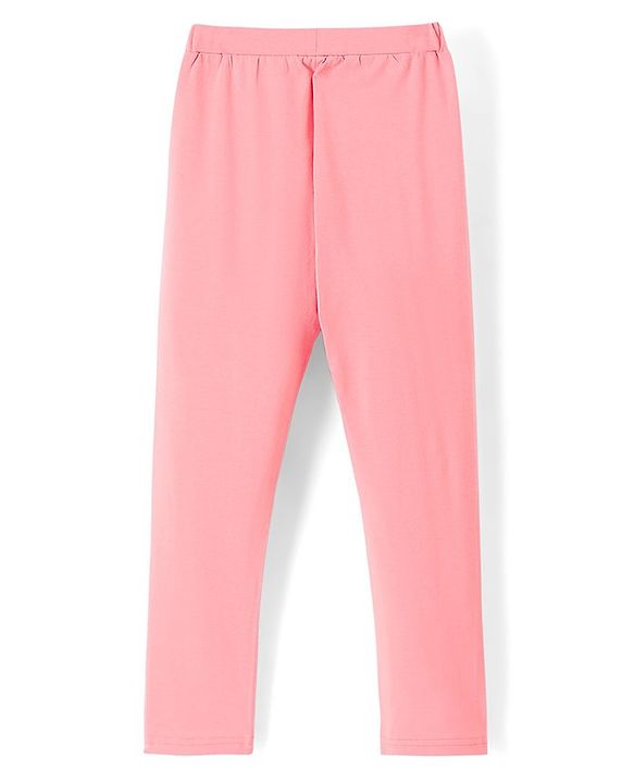 Pine Kids Biowash Stretchable Leggings Solid Color - Peach