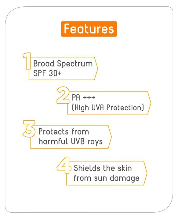 Babyhug Advanced Mineral Based Sunscreen with SPF 30 + & PA+++ & Broad Spectrum Protection and No White Cast - 50 g