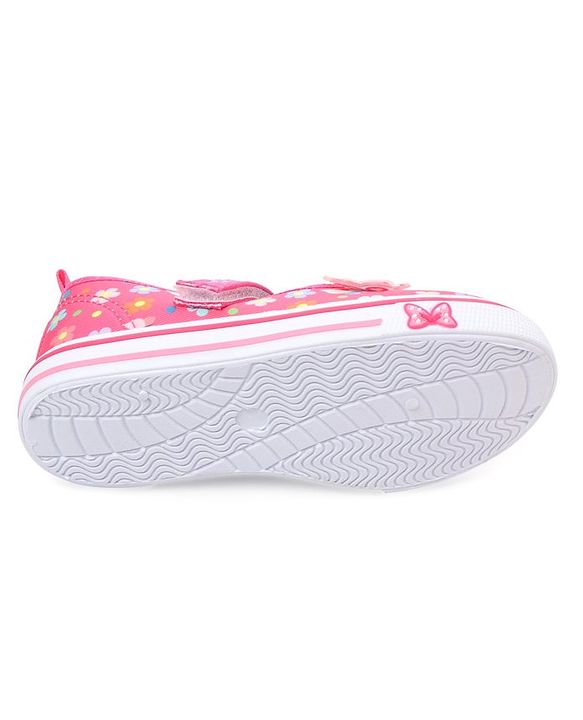 Cute Walk by Babyhug Casual Shoes with Velcro Closure Floral Print - Pink