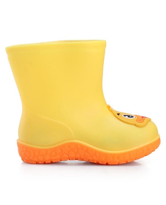 Cute Walk by Babyhug Duck Appliqued Slip On Gumboots - Yellow