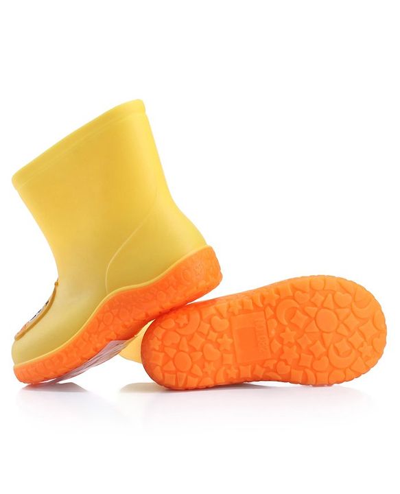 Cute Walk by Babyhug Duck Appliqued Slip On Gumboots - Yellow