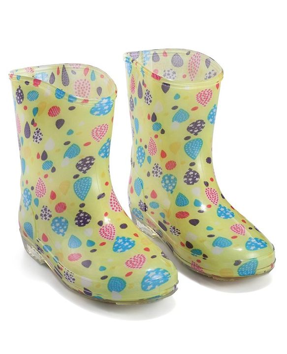 Cute Walk by Babyhug Slip On Balloons Printed Gumboots - Multicolour