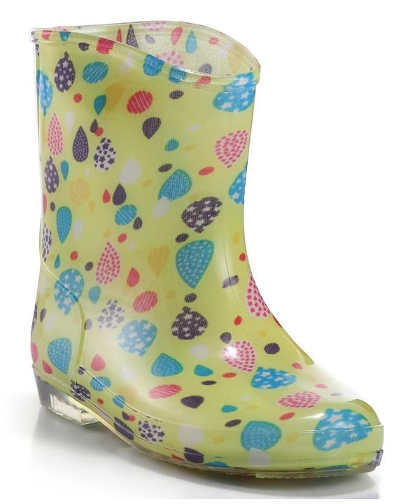 Cute Walk by Babyhug Slip On Balloons Printed Gumboots - Multicolour
