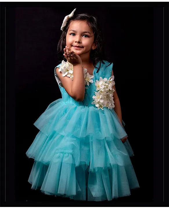 Light Blue Flower Girl Dress in Vintage Style – Mia Bambina Boutique