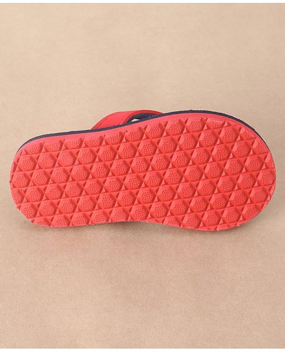 Cute Walk by Babyhug Slip On Flip Flops Heart Print - Red