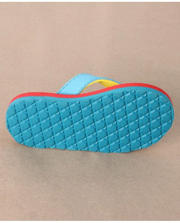 Cute Walk by Babyhug Casual Slip On Stripes Flip Flops with Dino Print - Green
