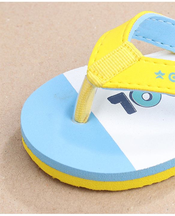 Cute Walk by Babyhug Slip On Flip Flops Dino Print- Blue