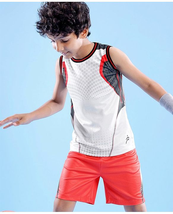 Pine Active Sleeveless Basketball T-shirt & Shorts Set - Multicolour