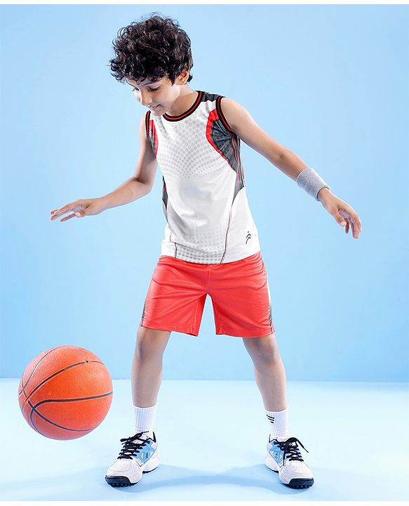 Pine Active Sleeveless Basketball T-shirt & Shorts Set - Multicolour