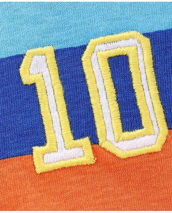 Babyhug Cotton Half Sleeves Polo T-Shirt Striped - Multicolour