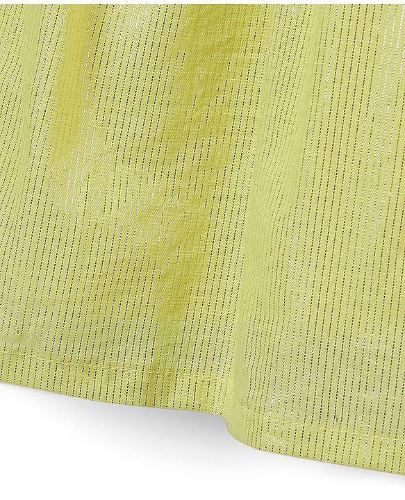 Babyhug 100% Cotton Woven Sleeveless Frock with Lace Detailing - Lime Green