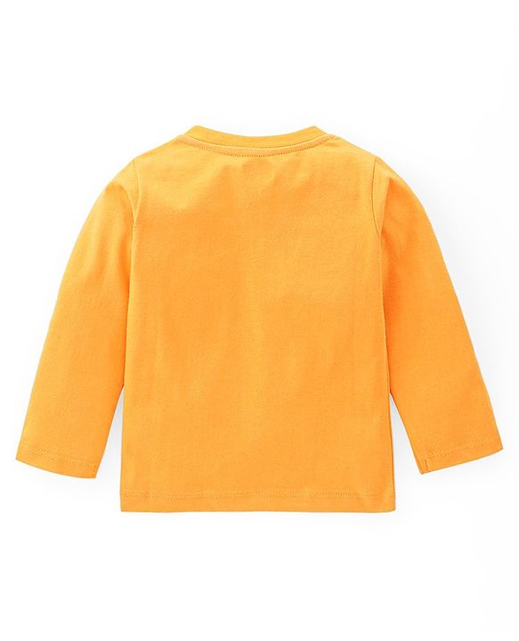 Babyhug Cotton Knit Full Sleeves Night Suit Dreamer Print - Grey & Yellow