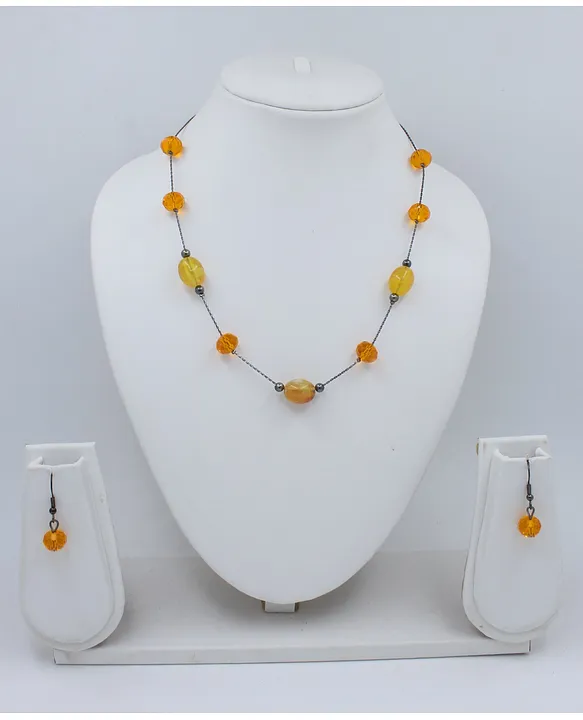 Miss Selfridge beaded necklace in yellow | ASOS