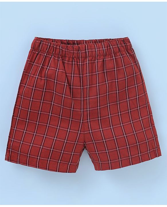 Babyhug Cotton Knit Boxers Boat & Stars Print Pack of 3 - Maroon Navy Blue  & Yellow