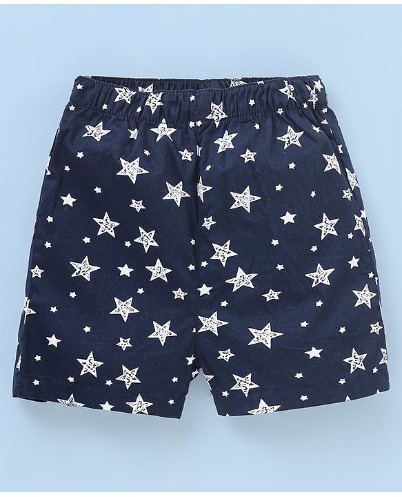 Babyhug Cotton Knit Boxers Boat & Stars Print Pack of 3 - Maroon Navy Blue  & Yellow
