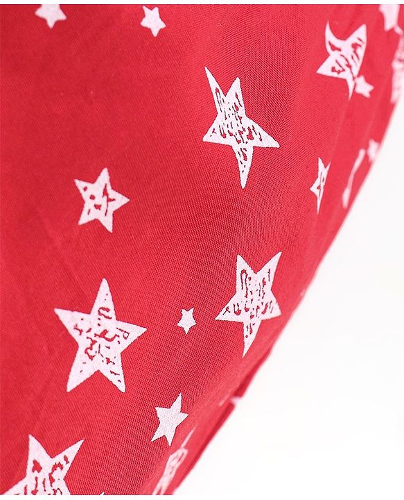 Babyhug Cotton Knit Boxers Star & Moon Print Pack of 3 - Maroon Blue & Red