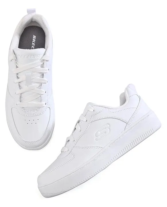 Skechers white 2024 casual shoes