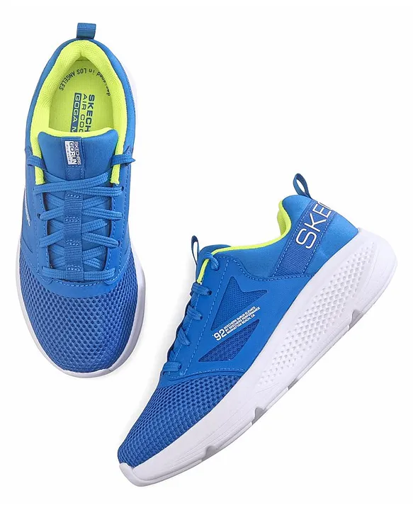 Buy Skechers Go Run Elevate Cipher Velcro Closure Casual Shoes Blue & Lime  for Boys (9-10Years) Online, Shop at  - 13246758