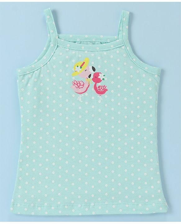 Babyhug 100% Cotton Knit Slip Flamingo & Floral Print Pack Of 3 - Blue Pink & Yellow
