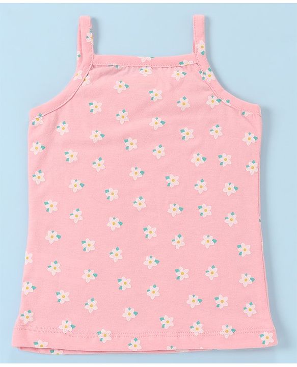 Babyhug 100% Cotton Knit Slip Flamingo & Floral Print Pack Of 3 - Blue Pink & Yellow