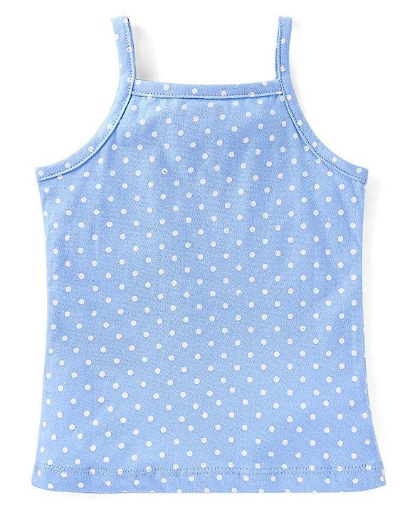 Babyhug 100% Cotton Singlet Slips Butterfly Print Pack of 3 - Blue & Purple