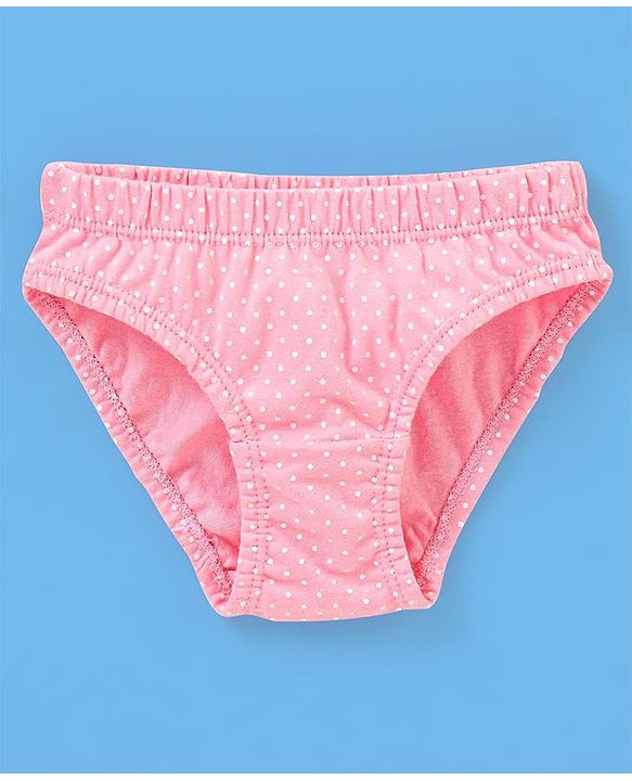 Babyhug 100% Cotton Floral Printed Panties Pack Of 3 - Blue Pink & White