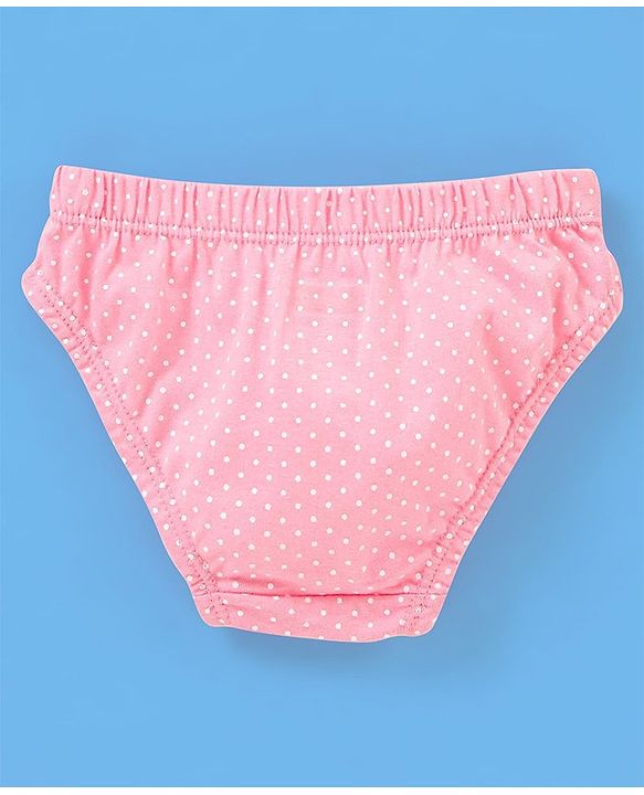 Babyhug 100% Cotton Floral Printed Panties Pack Of 3 - Blue Pink & White