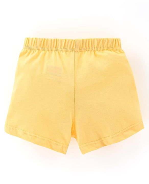 Babyhug 100% Cotton Knit Trunks Frog & Striped Print Pack of 3 - Blue & Yellow