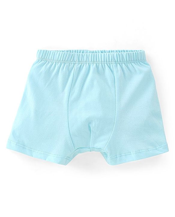 Babyhug 100% Cotton Animal Printed Trunk Pack of 3 - White Blue & Green