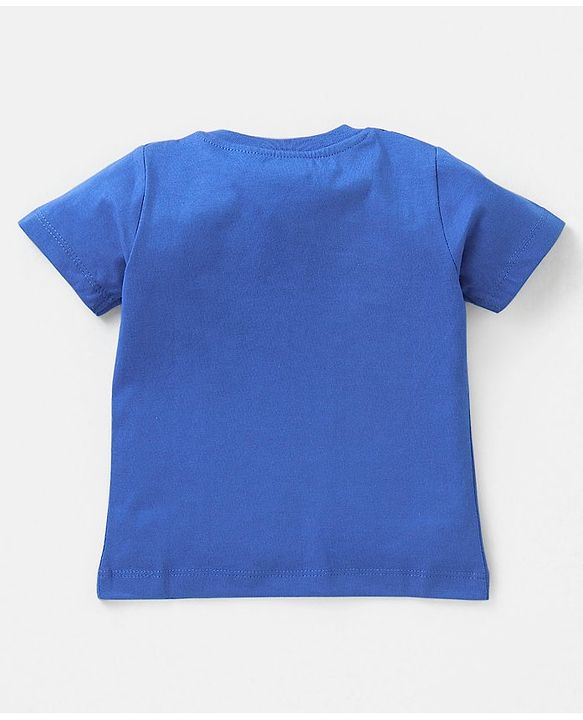 Babyhug Cotton Knit Half Sleeves T-Shirt with Fruity Print - Blue