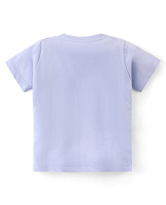 Babyhug Cotton Jersey Half Sleeves T-Shirt Dino Print - Blue