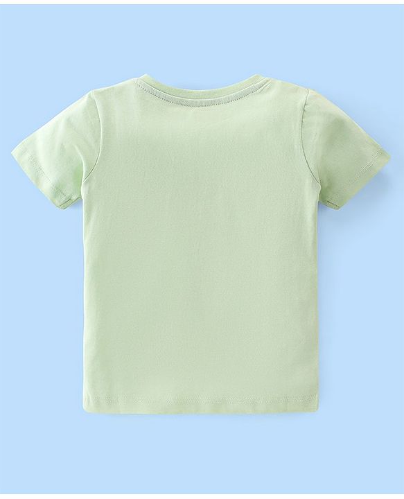 Babyhug Half Sleeves Cotton Jersey Striped T- Shirt - Green