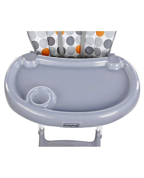 Babyhug Foodjoy Smart Folding High Chair With 5 Point Safety Harness - Grey